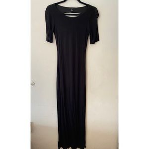 Casual Black Maxi Dress
